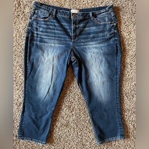 BKE Gabby Curvy Fit High Rise Capri Jeans Women’s Plus Size 22 (waist 38)